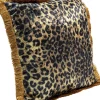 KARE24.se Kudde Leo med frans - Leopardmönster, 45x45cm - KARE Design Sale