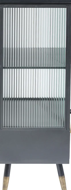 KARE24.se La Gomera - Skåp med Låda Grafitgrå/Räfflat Glas, 105x65cm - KARE Design Hot