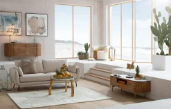 KARE24.se Lågskåp - Tv-bänk Grace - Trä/Marmor/Guld - KARE Design Outlet