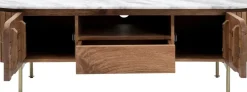 KARE24.se Lågskåp - Tv-bänk Grace - Trä/Marmor/Guld - KARE Design Outlet