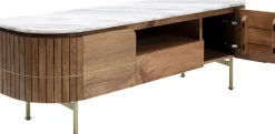 KARE24.se Lågskåp - Tv-bänk Grace - Trä/Marmor/Guld - KARE Design Outlet