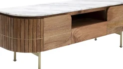 KARE24.se Lågskåp - Tv-bänk Grace - Trä/Marmor/Guld - KARE Design Outlet