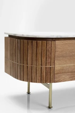 KARE24.se Lågskåp - Tv-bänk Grace - Trä/Marmor/Guld - KARE Design Outlet