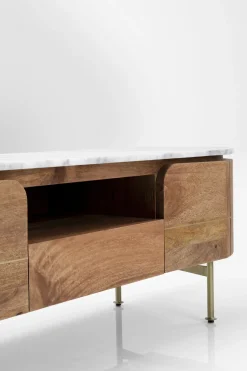 KARE24.se Lågskåp - Tv-bänk Grace - Trä/Marmor/Guld - KARE Design Outlet