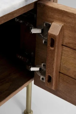 KARE24.se Lågskåp - Tv-bänk Grace - Trä/Marmor/Guld - KARE Design Outlet