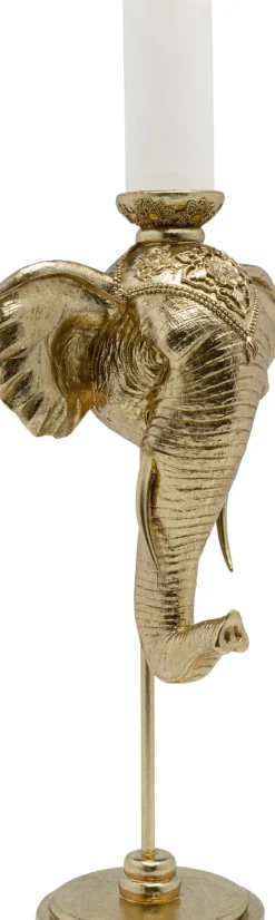 KARE24.se Ljusstake Elephant Head - Guld Elefant, 49cm - KARE Design Sale