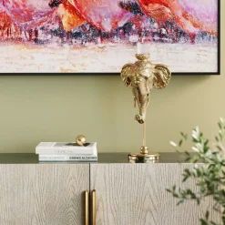 KARE24.se Ljusstake Elephant Head - Guld Elefant, 49cm - KARE Design Sale