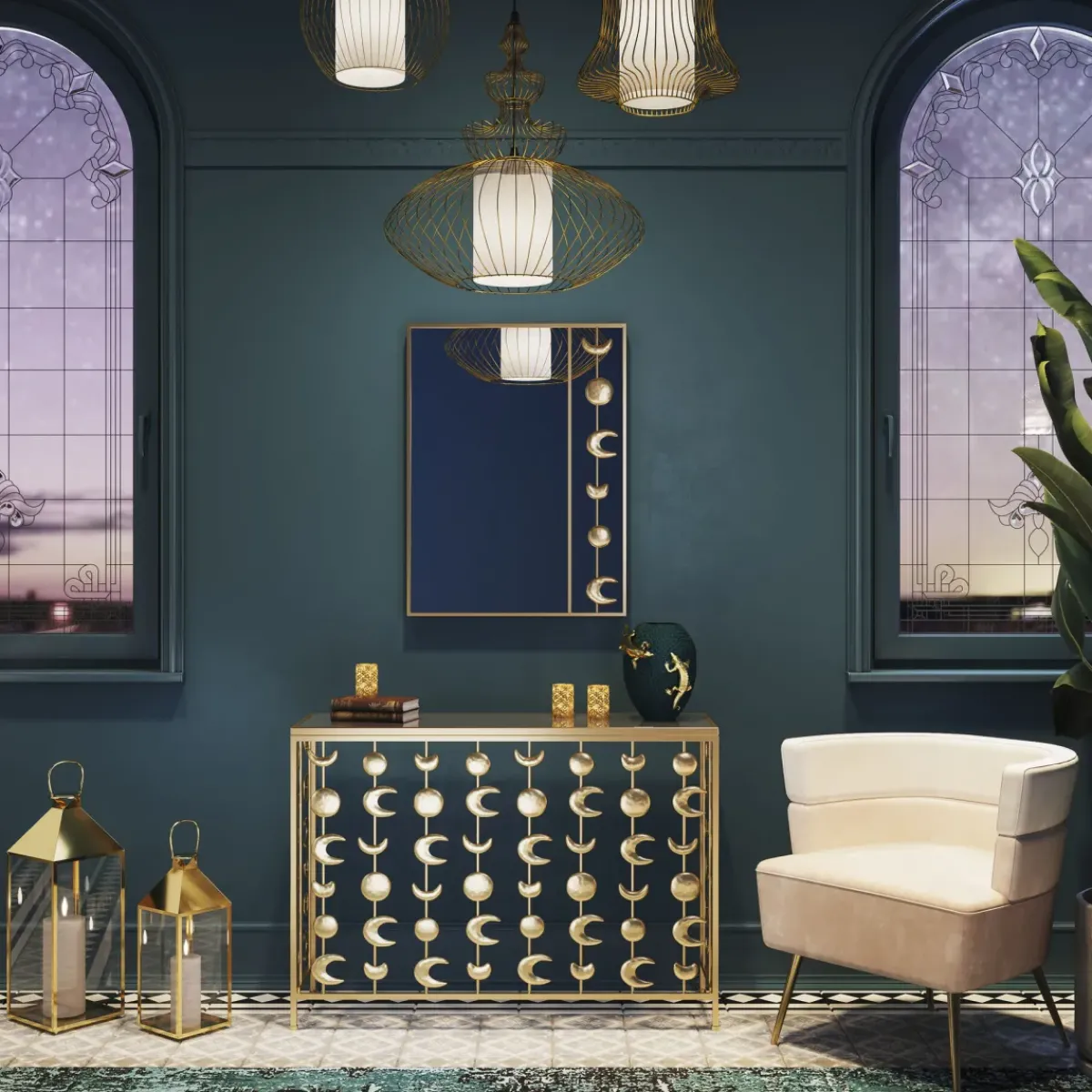 KARE24.se Lyktor Giardino - Guld Stål/Glas, 4 Set - KARE Design Outlet