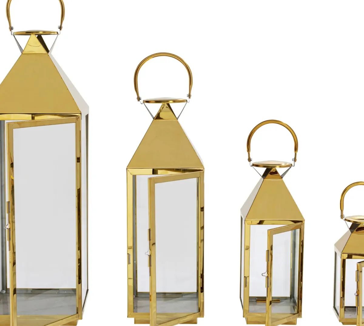 KARE24.se Lyktor Giardino - Guld Stål/Glas, 4 Set - KARE Design Outlet