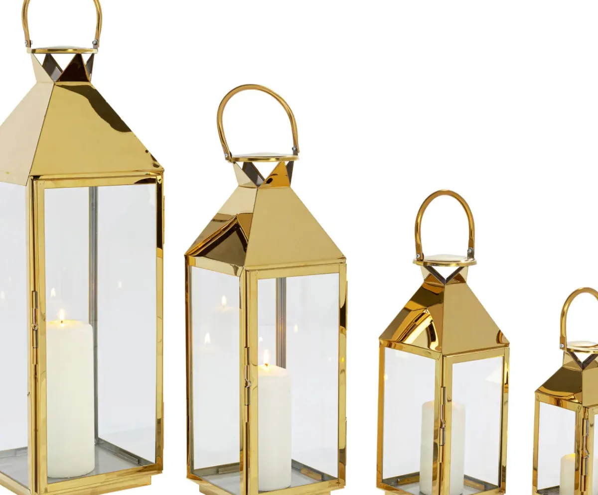 KARE24.se Lyktor Giardino - Guld Stål/Glas, 4 Set - KARE Design Outlet