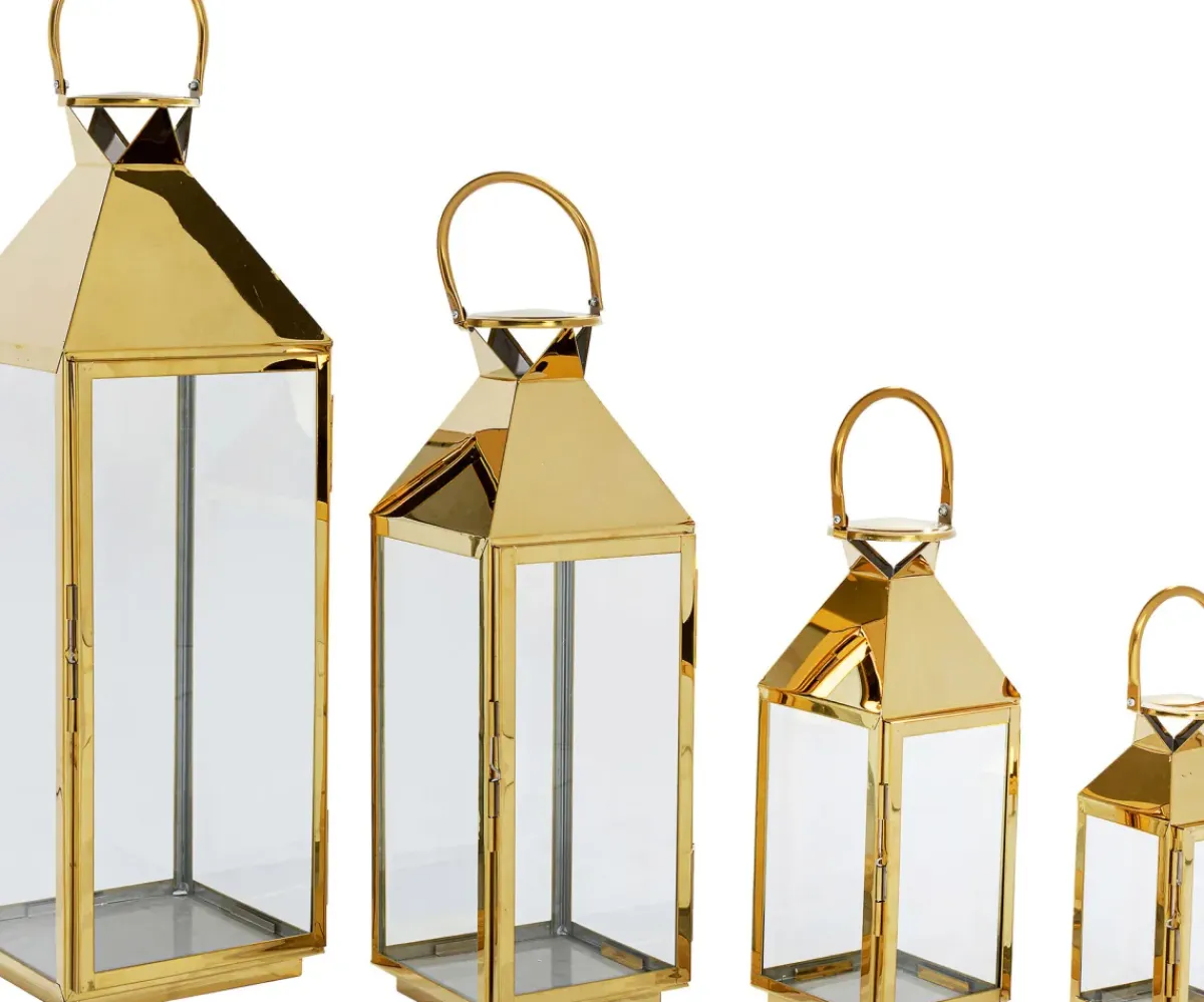 KARE24.se Lyktor Giardino - Guld Stål/Glas, 4 Set - KARE Design Outlet