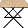 KARE24.se Matbord Symphony, 200x100cm - Massiv Ek/Svart Kryssben - KARE Design New