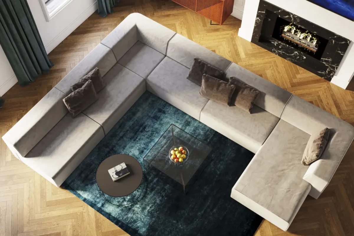 KARE24.se Matta Cosy Ocean - Blå, 240x170cm - KARE Design Discount