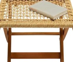 KARE24.se Pall Liz Natur - ihopfällbar Trädgårdspall - KARE Design Sale