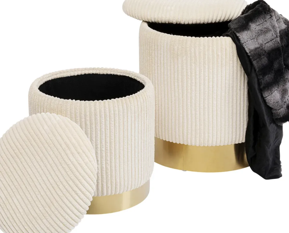 KARE24.se Pall Plush - Sittpuff med förvaring, 2-set - KARE Design Online