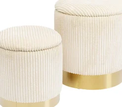 KARE24.se Pall Plush - Sittpuff med förvaring, 2-set - KARE Design Online