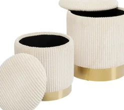KARE24.se Pall Plush - Sittpuff med förvaring, 2-set - KARE Design Online