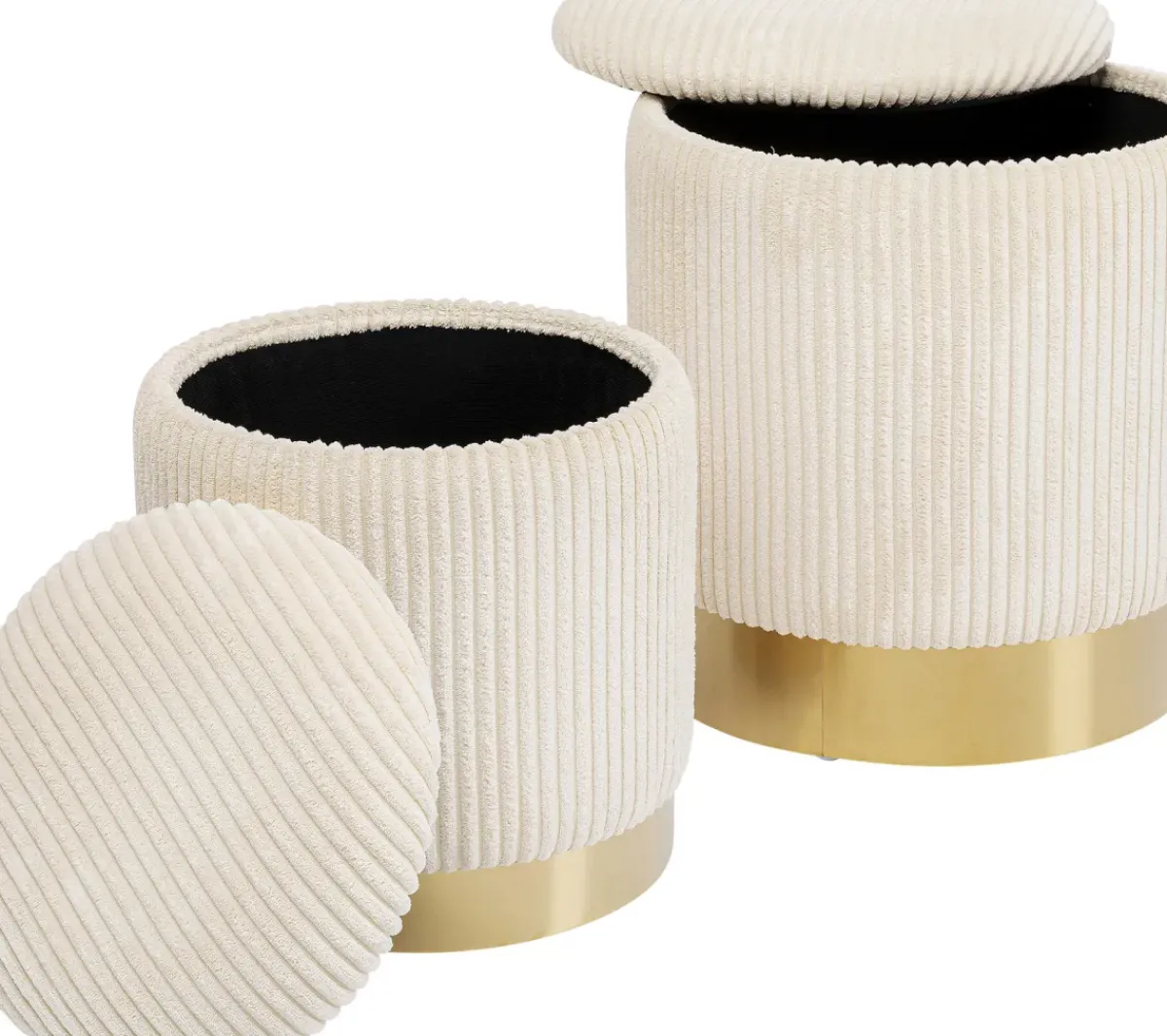 KARE24.se Pall Plush - Sittpuff med förvaring, 2-set - KARE Design Online