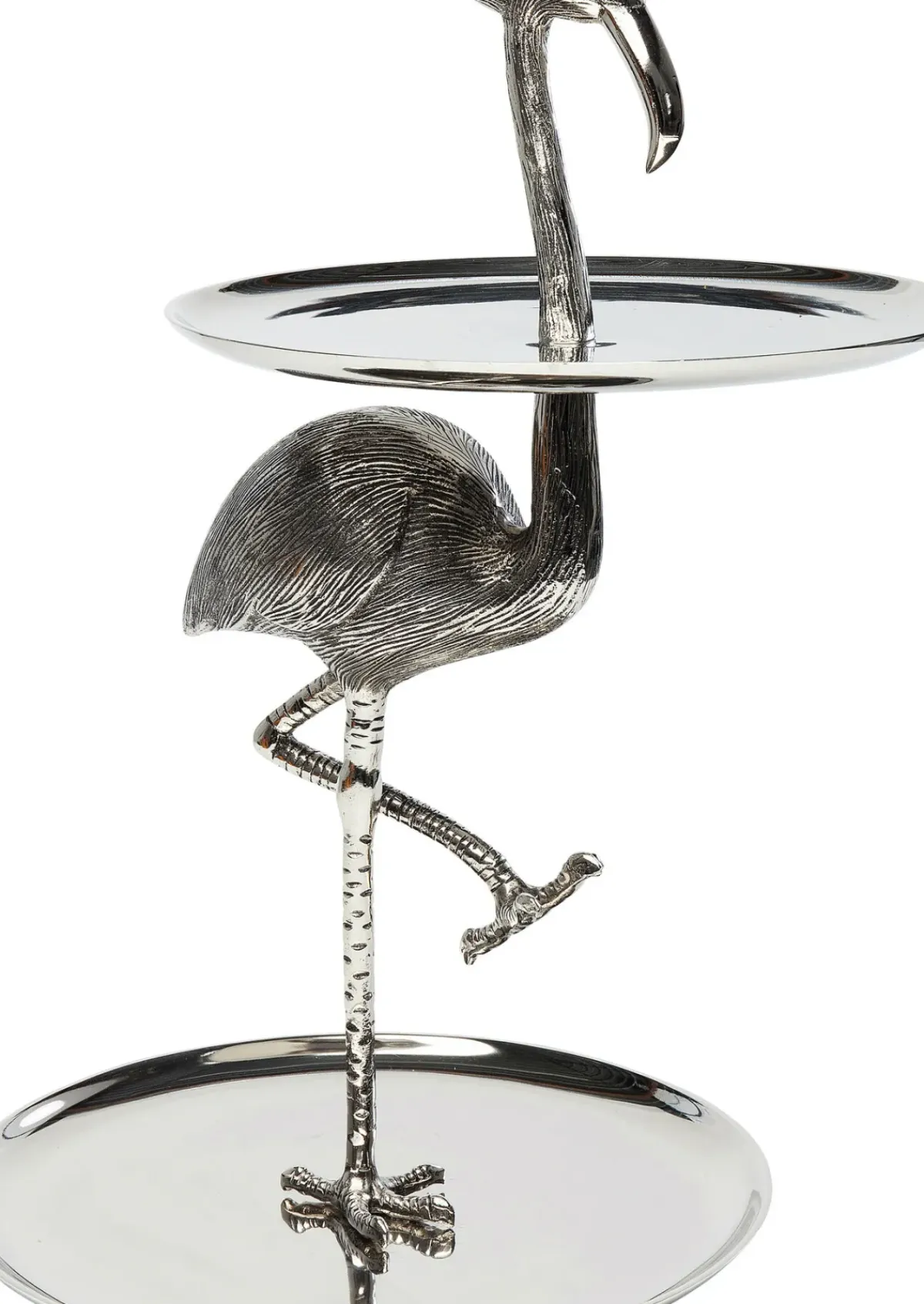 KARE24.se Serveringsfat Flamingo - Högt Fat, Silver - KARE Design Clearance