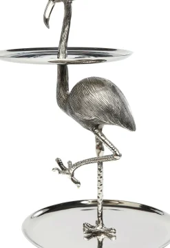KARE24.se Serveringsfat Flamingo - Högt Fat, Silver - KARE Design Clearance