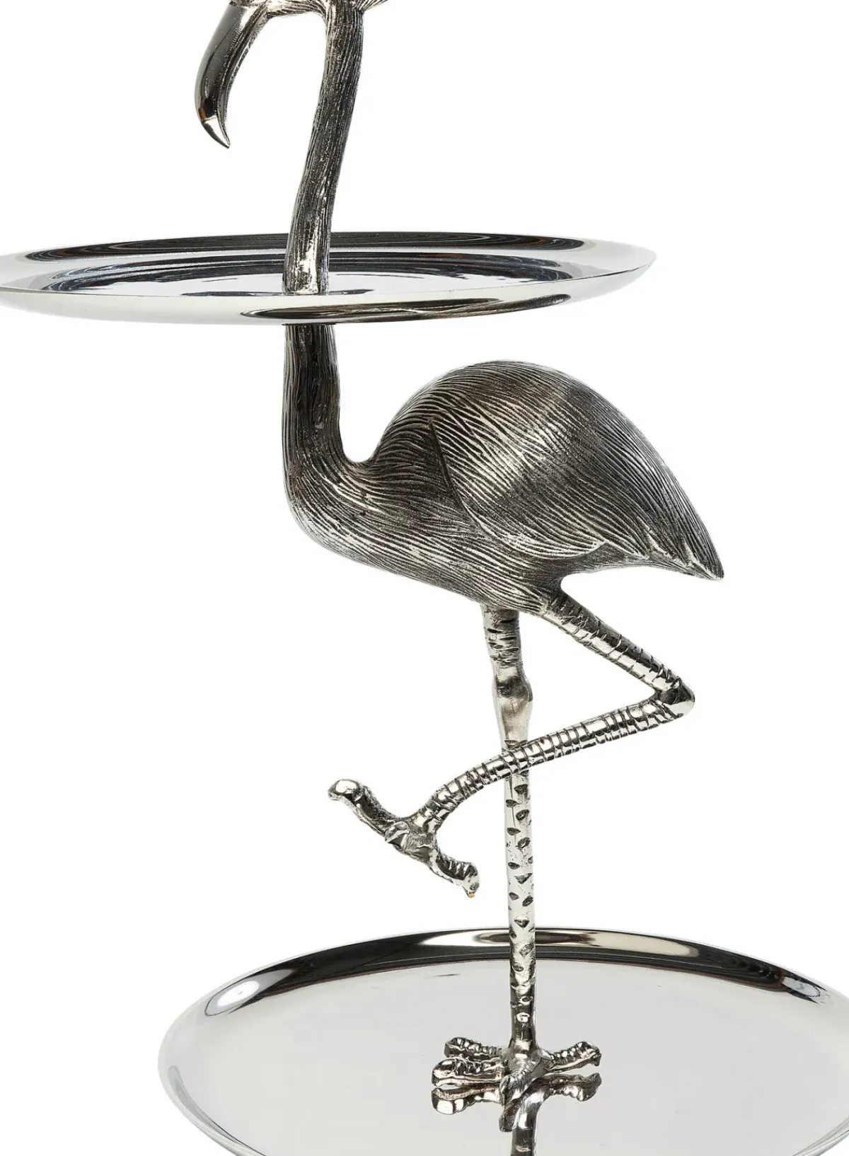 KARE24.se Serveringsfat Flamingo - Högt Fat, Silver - KARE Design Clearance