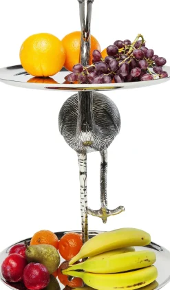 KARE24.se Serveringsfat Flamingo - Högt Fat, Silver - KARE Design Clearance