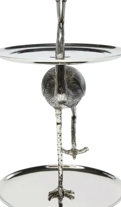 KARE24.se Serveringsfat Flamingo - Högt Fat, Silver - KARE Design Clearance