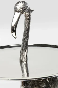 KARE24.se Serveringsfat Flamingo - Högt Fat, Silver - KARE Design Clearance