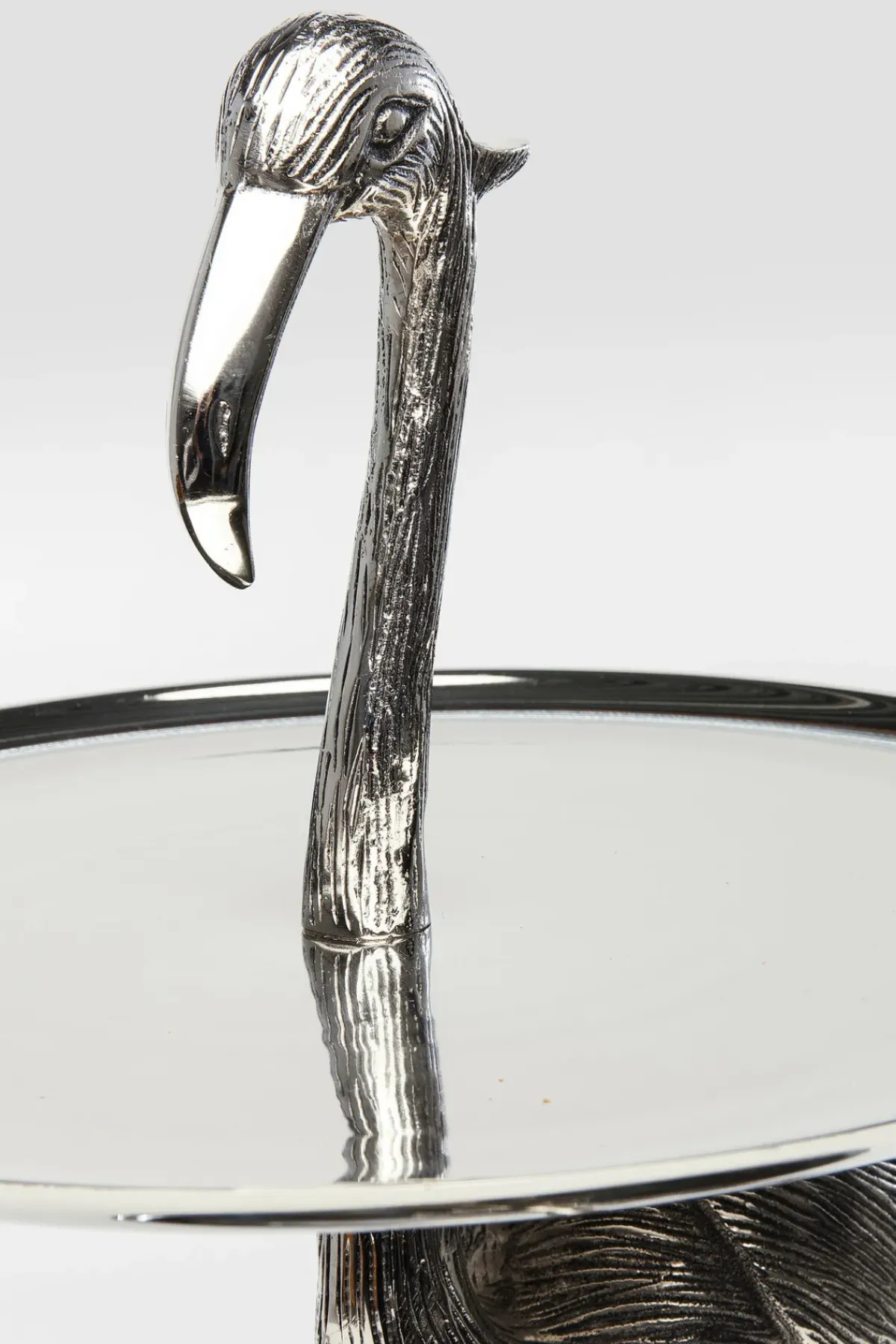 KARE24.se Serveringsfat Flamingo - Högt Fat, Silver - KARE Design Clearance