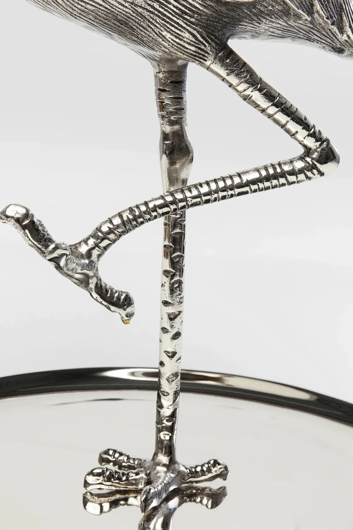 KARE24.se Serveringsfat Flamingo - Högt Fat, Silver - KARE Design Clearance