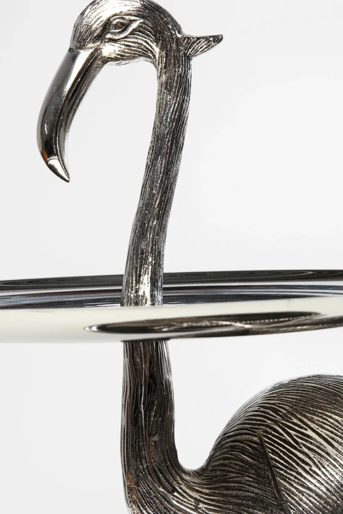 KARE24.se Serveringsfat Flamingo - Högt Fat, Silver - KARE Design Clearance