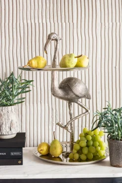 KARE24.se Serveringsfat Flamingo - Högt Fat, Silver - KARE Design Clearance