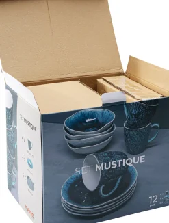KARE24.se Servis Mustique Blå Keramik, 12-delar - KARE Design