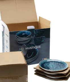 KARE24.se Servis Mustique Blå Keramik, 12-delar - KARE Design