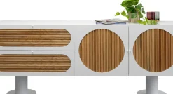 KARE24.se Sideboard Atomic - Natur/Vit, 183x76cm - KARE Design Sale