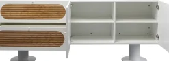 KARE24.se Sideboard Atomic - Natur/Vit, 183x76cm - KARE Design Sale