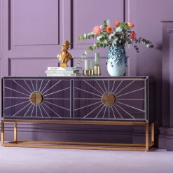 KARE24.se Sideboard Queen - Spegelglas/Guld, 77x162cm - KARE Design Sale