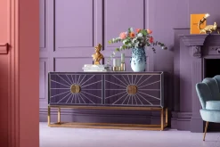KARE24.se Sideboard Queen - Spegelglas/Guld, 77x162cm - KARE Design Sale