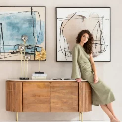 KARE24.se Sideboard - Skänk Grace - Trä/Marmor/Guld - KARE Design