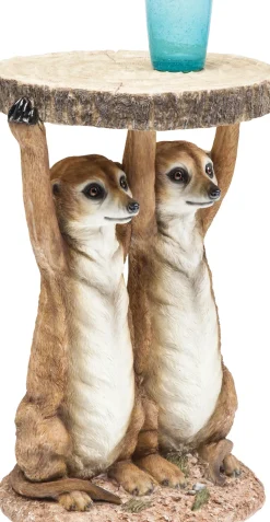 KARE24.se Sidobord Animal Meerkat Sisters - Syrikat, Ø33cm - KARE Design Best