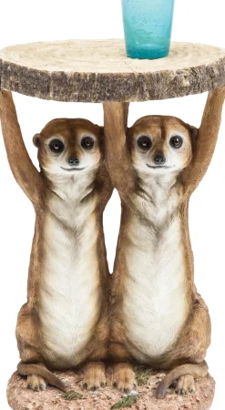 KARE24.se Sidobord Animal Meerkat Sisters - Syrikat, Ø33cm - KARE Design Best