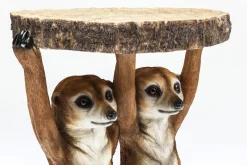 KARE24.se Sidobord Animal Meerkat Sisters - Syrikat, Ø33cm - KARE Design Best
