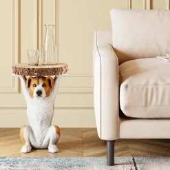 KARE24.se Sidobord Animal Mr Jack - Bord med Hund, Ø33cm - KARE Design Discount