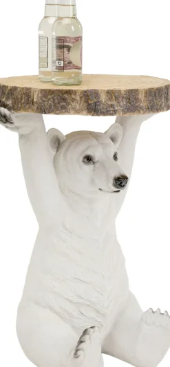 KARE24.se Sidobord Animal Polar Bear - Bord med Isbjörn, Ø37cm - KARE Design Discount
