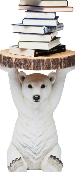 KARE24.se Sidobord Animal Polar Bear - Bord med Isbjörn, Ø37cm - KARE Design Discount