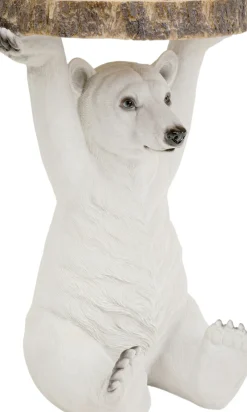 KARE24.se Sidobord Animal Polar Bear - Bord med Isbjörn, Ø37cm - KARE Design Discount