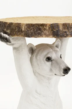 KARE24.se Sidobord Animal Polar Bear - Bord med Isbjörn, Ø37cm - KARE Design Discount