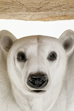 KARE24.se Sidobord Animal Polar Bear - Bord med Isbjörn, Ø37cm - KARE Design Discount