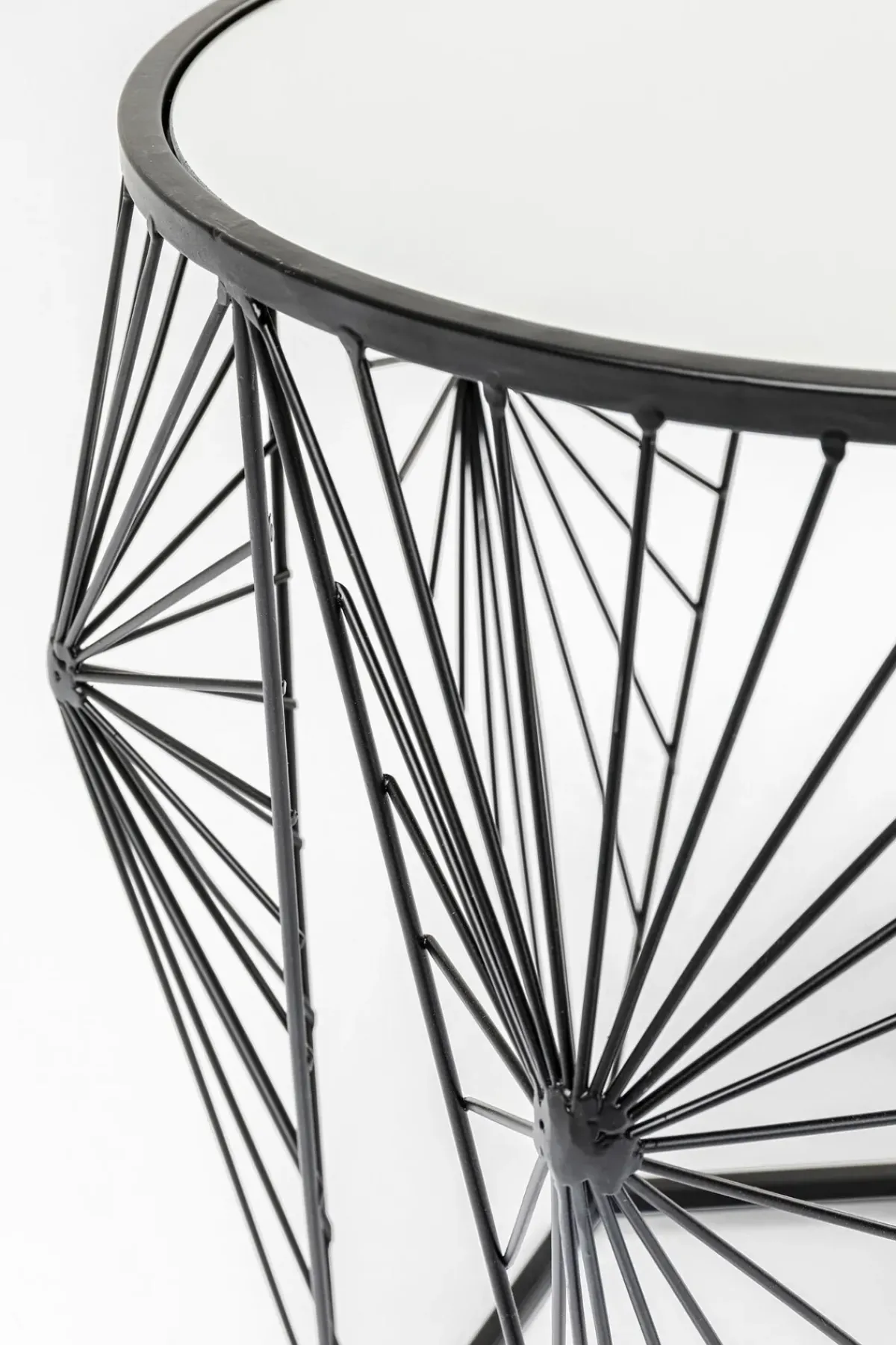 KARE24.se Sidobord Cobweb - Svart/Glas, Set med 2 Bord - KARE Design Sale