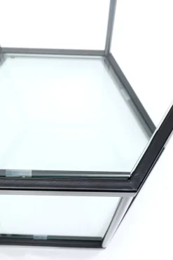 KARE24.se Sidobord Comb - Svart Stål/Glas, 55x55cm - KARE Design Outlet